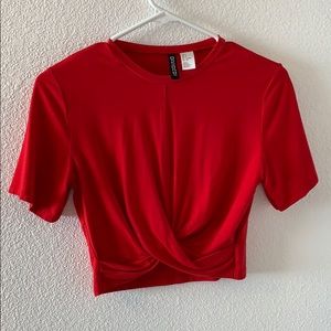 Red Cropped Tee